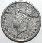 Newfoundland 10 Cents Coin 1945 C Km  20a Canada Silver  800 King George Vi Ten