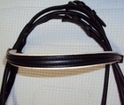 Rare Stubben Rolled Leather X-full Bridle - Padded  2-tone Black   White - Great