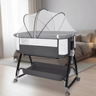 Portable Baby Crib Soothing Baby Bed With Storage Basket Mosquito Net Baby Cradl