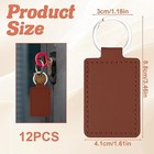 12 Pcs Leather Keychain Blanks  Pu Laser Engraving Key Chain With Ring  Key Fob
