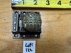 Vintage Cabinet Door Latch  Cast Iron  Brass Knob  Original Finish And Patina
