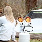 Portable Outdoor Propane Heater Double Tank Top Radiant Heat Safe Efficient New