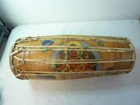 Rare Hand Painted Murals Wooden Madal Drum Nepali Folk Music 17    As Found