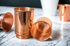 Pure Copper Drinking Cups - Ayurvedic Health Copper Tumblers     2 Pcs  Set