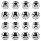 100pcs 1 4-20 Nylon Insert Hex Lock Nuts  Stainless Steel Nut Clear 