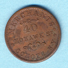 1863 Civil War Store Card Token  140a Merchants  Au  Free Ship