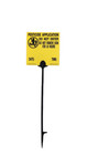 Pesticide Application Warning Signs With Stakes  6  X 6  Yellow Signs  16  Stake
