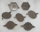 Antique Set Of 7  P  H  Hanes  Richmond Cavendish    Just Out Tin Tobacco Tags