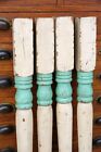 Vintage Kitchen Table Legs Green Wood Desk Base Rustic Primitive Antique Chippy