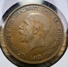 1934 Penny Great Britain George V - Actual Coin Shown - Free Shipping Inv 160
