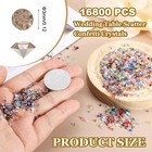 16800 Pcs Wedding Table Scatter Confetti Diamond  3mm Fake Diamonds rose Gold 