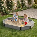 Solid Wood Octagon Sandbox With Cover   Liner  Backyard Kids Play