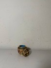 Vintage Chinese Cloisonne Enamel Mini Trinket Pill Box Red Floral Round Handcraf