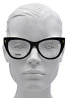Fendi Roma Fe50086i 001 Shiny Black With Gold Acents Authentic Eyeglasses 53-17