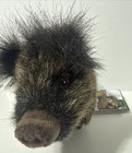 Hansa Creation Wild Boar Sitting 6282  Handcrafted 2015 W collection Booklet Tag