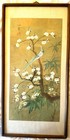 Pair Of Framed Authentic Hua-niao Chinese Bird And Flower Paintings On Corkboard