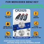 Key Fob Battery Replacement For Mercedes-benz  1995-2017  C-class Chrome 