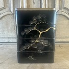 Pine Tree Yamanaka Japanese Lacquer Stack Lunch Bento Box 4-tier Made In Japan
