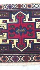 Antique Rare Multicolor Rug Handmade Square Wool Rug Etnic Design Geometric Rug