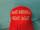 President Donald Trump Signed Autograph Hat W  Coa Make America Great Again Maga