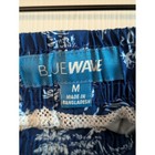 Men s Blue Wave 30  Palm-print Swim Shorts Unlined Mesh Pockets 6 5  Length