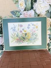 Set Of 6 Pc 15x12in Pimpernel Vintage Placemat Botanical Garden Floral Cork Back