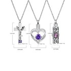3x Cross   Heart   Cylinder Cremation Mini Urns Necklace For Ashes Keepsake 2023