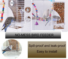 No Mess Bird Feeder For Bird Cage Automatic Acrylic Parrot Parakeet Canary Finch