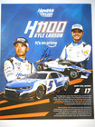 Kyle Larson Signed 2025 Double H1100 Indy 500 Coke 600 8x10 Hero Card postcard