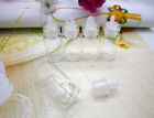 50pcs 1ml Tiny Small Clear Glass Bottle Sample Vials With Plastic Lid 11x22mm
