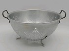 Vintage 7 Star Aluminum Metal  9  Colander 3 Footed Strainer Retro Farmhouse 