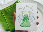 Cthulhu Christmas Card With Envelope  Nerd Christmas Card  Rpg Christmas Card