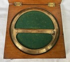 Antique Circular Protractor  Davis   Son  Derby  8   360 Degrees  Cased  C 1900