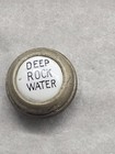 Vintage Deep Rock Water Porcelain And Metal Faucet Knob Cap Collectible