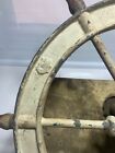 Antique Wilcox Crittenden 25   ship s Wheel 6 Spokes Wood Hub   Handles Cast Metal