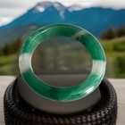 Nature Green Jade Bangle Green And White Color Jade 
