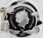 2021 Solomon Islands  2 Galapagos Tortoise 1 Oz  Silver Pl Ogp