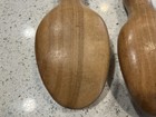 Pair Of Sock Darning 1907 Wood Foot Form Patented Sock Sewing Tool U s a 