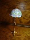 Dollhouse Miniature Tiffany Floor Lamp Reutter Porcelain And Brass 1 12 Scale