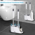 Toilet Bowl Brush Holder Set Bathroom Deep Cleaning Toilet Cleaner With Ventilat