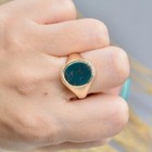 Classic Gold Plated Bloodstone Signet Ring   Men s Vintage-style Statement Ring
