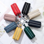 Genuine Leather Car Key Case Bag 2 Zipper Key Chain Keychain Holder Coin Purse