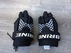 Brine Mogul Black white Checkered 10  Lightly Used Lacrosse Gloves