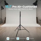 Flashpoint Pro Air-cushioned Heavy-duty Light Stand  black  15 7    fp-s-15-v2