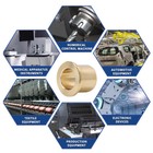 Shfz Copper Bushing With Flange Oil-free Self-lubricating Bearings Id 5mm - 30mm