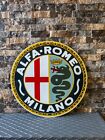Vintage Rare Alfa Romeo Sign - 1950 s Alfa Romeo Milano Sign - 19 7   50cm 