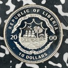 2000 Liberia  10 Dollars Lot f7456 Silver  Proof  Km 645  Air Force One