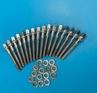 Ludwig 60s 70s Vintage Supra Snare Drum Tension Rod Set 16 Rods   Brass Washers