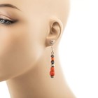 Vintage Coral Earrings Navajo Pearls Sterling Silver Natural  Old Pawn Native  3