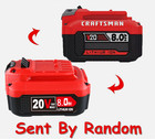 2 Pack 8 0ah For Craftsman V20 20v Max Lithium Battery Cmcb204 Cmcb202 Cmcb206